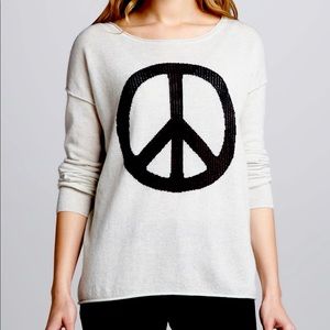 Autumn Cashmere Peace-Sign Cashmere Sweater